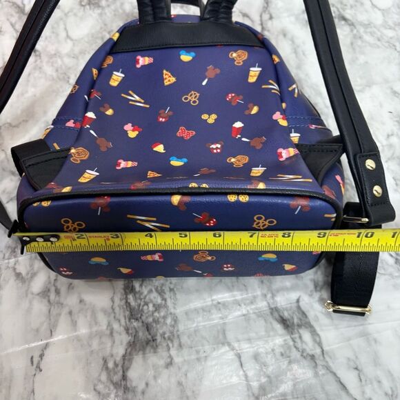 Disney Parks Loungefly Backpack Food snacks blue Mickey rare bag - Picture 3 of 9